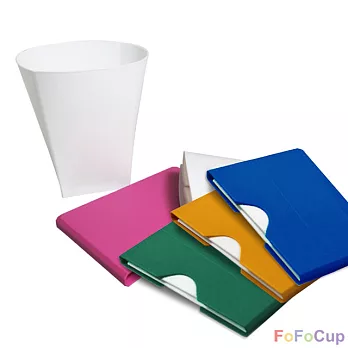 【FOFOCUP】台灣創意可摺疊8oz折折杯各一入(藍+黃+綠+粉)
