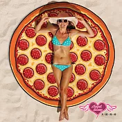 天使霓裳 罩衫 美食派對 泳裝比基尼外搭沙灘巾(共3色)F紅色披薩