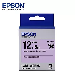 EPSON LK─42BK C53S654459蕾絲緞帶標籤帶無淺紫
