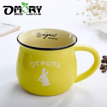 【OMORY】動物陶瓷咖啡牛奶馬克杯-黃色(隨機)