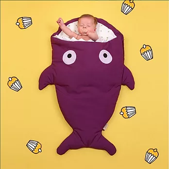 【西班牙鯊魚咬一口】(輕量版) BabyBites 西班牙手工製作 100% 純棉嬰兒/幼兒睡袋|防踢被|包巾紫羅蘭
