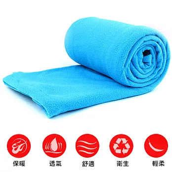【韓國熱銷】四季可用輕薄柔軟刷毛信封式睡袋/懶人毯/睡袋內套/被套藍色