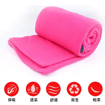 【韓國熱銷】四季可用輕薄柔軟刷毛信封式睡袋/懶人毯/睡袋內套/被套桃紅色