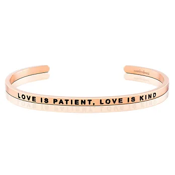 MANTRABAND Love is Patient Love is Kind 玫瑰金手環