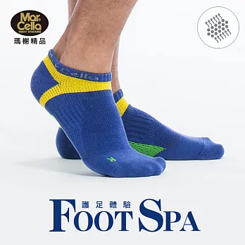 《瑪榭》Foot Spa系列．足弓腳踝加強透氣運動襪 - 台灣製(25-27cm)L藍綠