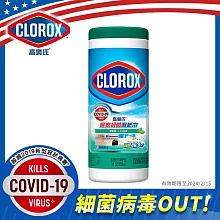 美國CLOROX 高樂氏居家殺菌濕紙巾 清新香/35片裝-有效期限至2023/07