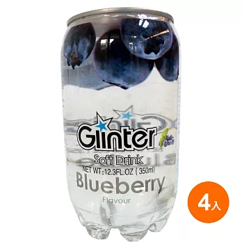 Glinter 加味氣泡水-藍莓(350ml)*4入