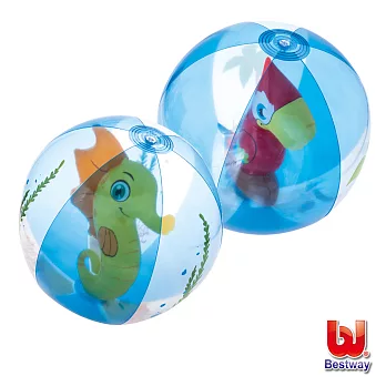 【Party World】Bestway。20吋可愛動物充氣球/水球-海馬/鸚鵡(隨機出貨)