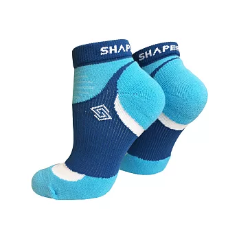 【SHAPER MAN】極酷馬拉松慢跑襪 [COOLMAX]L-XL藍色