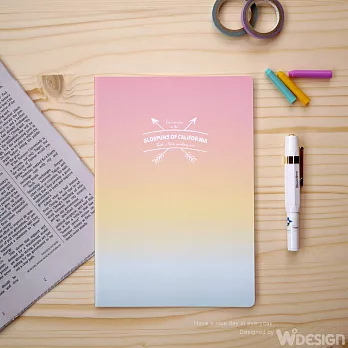 [W2Design] 巴川紙限定-幻境漸層筆記本A5加州夕陽