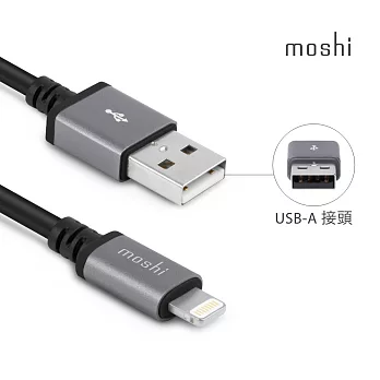 Moshi Lightning - USB 傳輸線 ( 3M )黑色黑色
