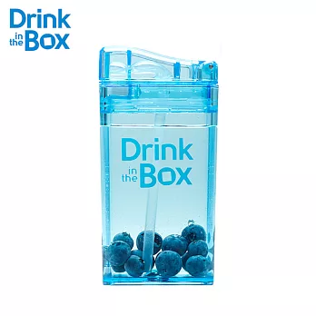 「加拿大Drink in the box 」兒童吸管防漏方形水杯(235ml)-海洋藍