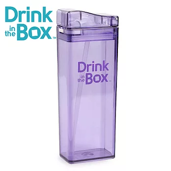 「加拿大Drink in the box 」兒童吸管防漏方形水杯(355ml)-夢幻紫
