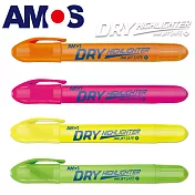 韓國AMOS 4色OPP袋裝果凍螢光筆-基本款[台灣總代理公司貨]
