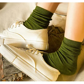【Missking 1983】森林系文青堆堆襪 (軍綠)