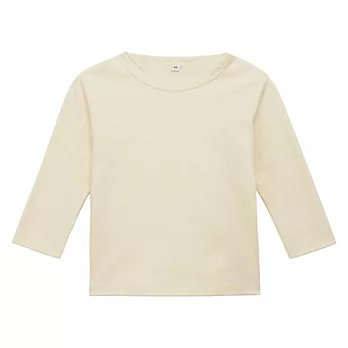 [MUJI無印良品]幼兒有機棉雙面起毛柔滑長袖T恤100象牙白