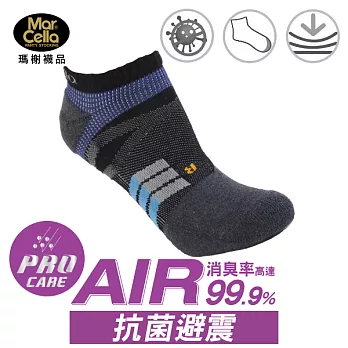 《瑪榭》AIR-X型抗菌除臭氣墊襪(22~24cm)M黑紫