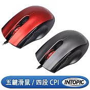 INTOPIC 廣鼎 疾速飛碟光學滑鼠(MS-092)紅色