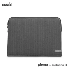 Moshi Pluma for MacBook Pro/Air 13 輕薄防震筆電內袋─魚骨紋灰