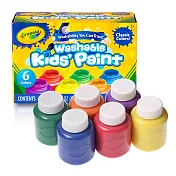美國 Crayola繪兒樂可水洗兒童顏料2OZ 6色