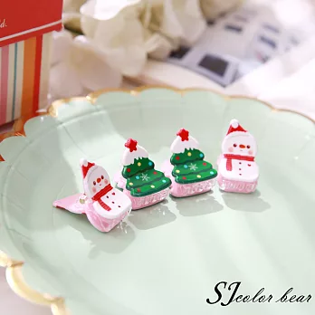 【SJ】聖誕限定4入造型小抓夾-聖誕款