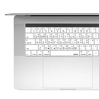 BEFINE KEYBOARD KEYSKIN MacBook Pro 13/15 專用中文鍵盤保護膜( 2017 Touch Bar and Touch) -白底黑字 White