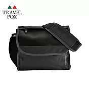 【TRAVEL FOX 旅狐】簡約商務鑽紋公事包/側背包  (TB599-01) 黑色