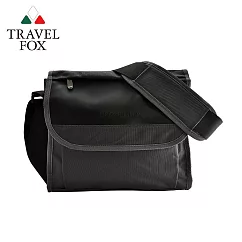 【TRAVEL FOX 旅狐】簡約商務鑽紋公事包/側背包 (TB599─01) 黑色