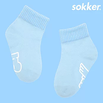 【sokker®】馬卡龍防滑2分之1童襪15海洋藍
