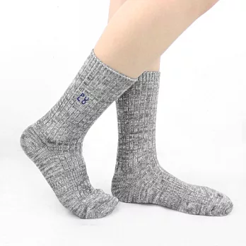 【PULO】美麗諾羊毛混色保暖襪灰-L