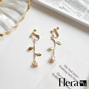 【Hera】赫拉 復古手工玫瑰花耳環/無耳洞夾式(耳夾款)