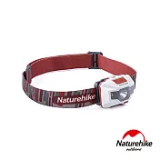 【Naturehike】 輕便防水USB充電四段式LED頭燈(白紅)