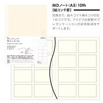MIDORI MD Notebook 10周年限定A5筆記本-四格