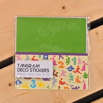 Tangram Deco Stickers 七巧創意貼．綠