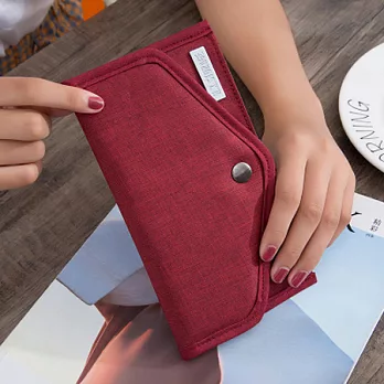 旅行防盜刷時尚卡包酒紅色