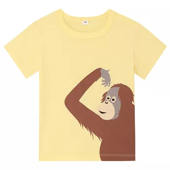 [MUJI無印良品]幼兒有機棉印花T恤紅毛猩猩8080紅毛猩猩