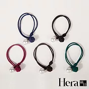【Hera】赫拉 小清新大珍珠雙層打結髮圈(五入組)(不挑色)不挑色