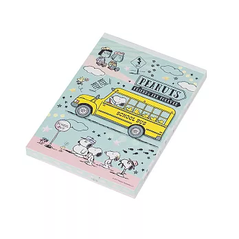 《sun-star》SNOOPY校園時光系列A6便條本(校車巴士)