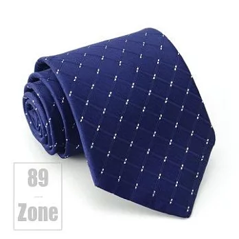 89zone 韓版潮男菱格紋商務領帶 211500004藍色
