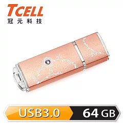 TCELL 冠元─USB3.0 64GB 絢麗粉彩隨身碟(玫瑰金)玫瑰金