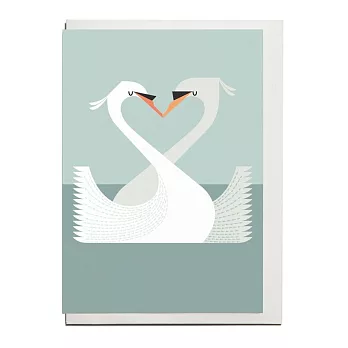【 英國I ENDED UP HERE 】Swan A6 Greeting Card
