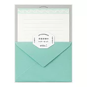 MIDORI 信紙組 (活版印刷) -蕾絲藍