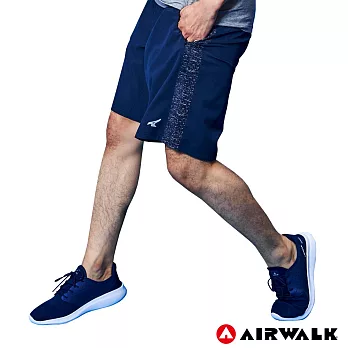【AIRWALK】男款拼接運動褲-兩色XL深藍