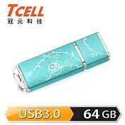 TCELL 冠元-USB3.0 64GB 絢麗粉彩隨身碟(Tiffany藍)Tiffany藍