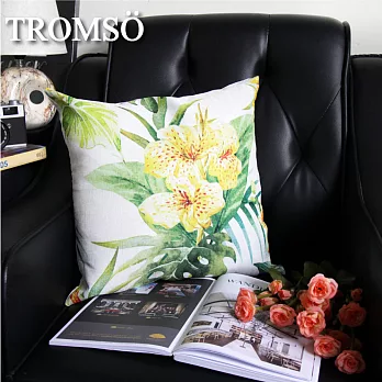 TROMSO-品味英倫棉麻抱枕/熱情暖陽花