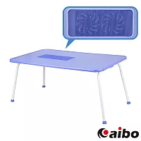 炫彩雙風扇 多功能折疊NB電腦散熱桌(LY-NB27)藍色
