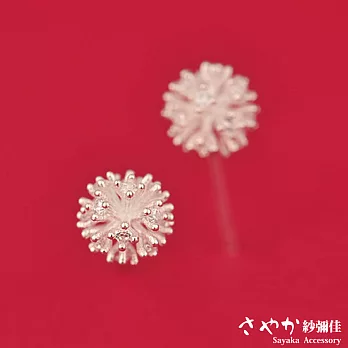 【Sayaka紗彌佳】925純銀蒲公英花球造型耳環