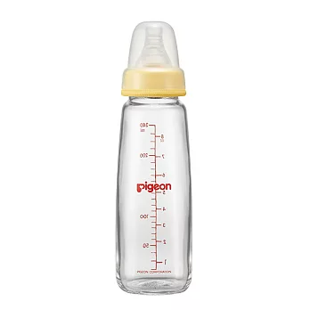 【Pigeon貝親】一般口母感玻璃奶瓶240ml/黃/L奶