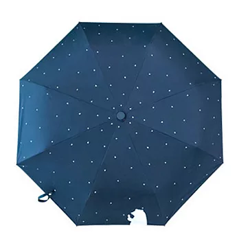 【好日好物】北歐風格自動愛心熊晴雨兩用傘(藍)