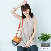 【潘克拉】蕾絲V領捲背心-F TM969　FREE杏色
